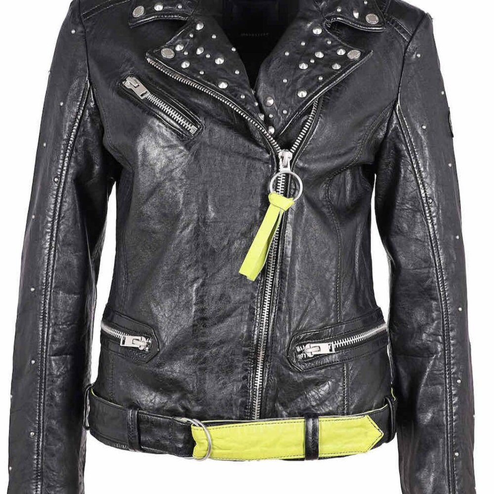 Mauritius Leather distressed moto Jacket “Jayn”